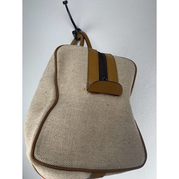 Philippe Salvet Bag Small Duffle Canvas Leather Vintage Made In France - Picture 6 of 10